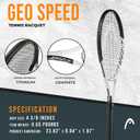 HEAD Geo Speed Adult Tennis Racket - Pre-Strung Light Balance 27.5 Inch Racquet, 4 3/8" Grip