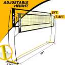Apex Sports Volleyball Net Training 12' Wide, Portable Adjustable Height 7.4' to 8' Includes Ground Stakes, Carry Bag Indoor & Outdoor Use, Designed by Pro Athletes for Peak Performance