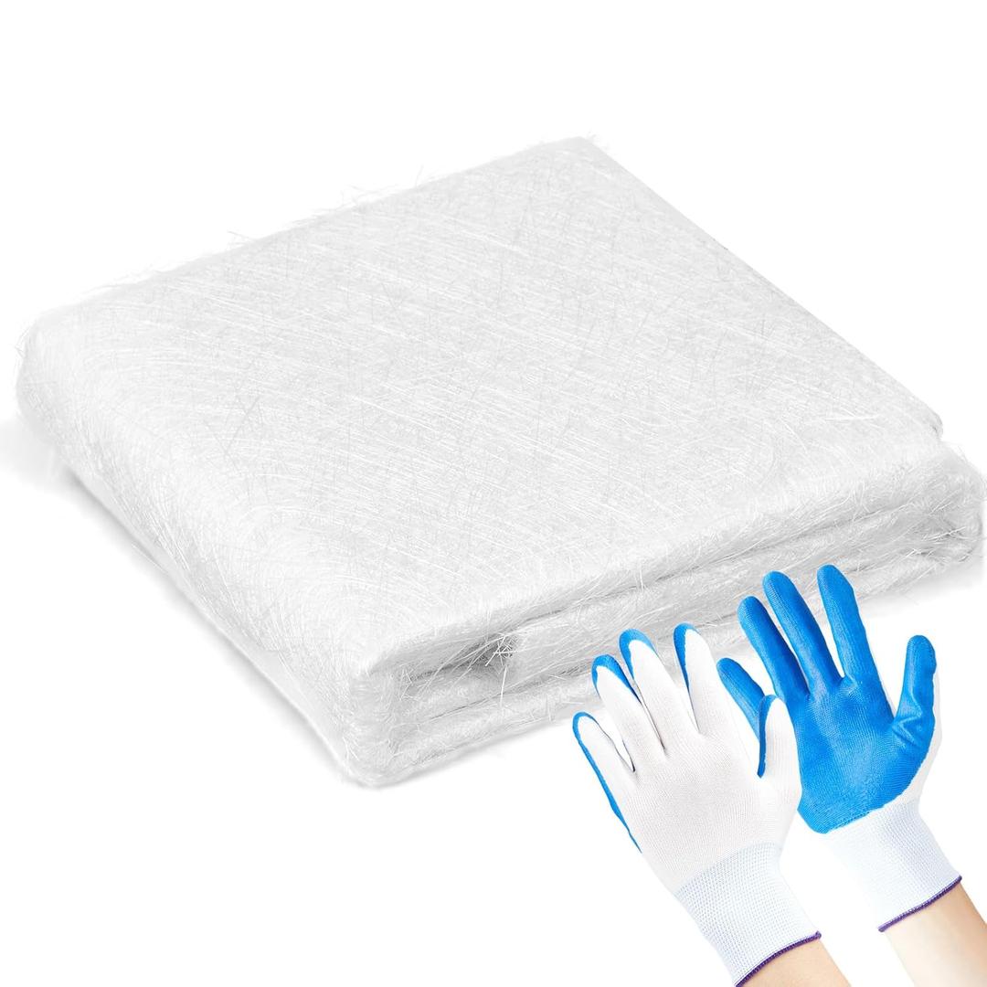 13 Yards x 41" Fiberglass Mat, Fiberglass Chopped Strand Mat, Strong Repair Function- Suit for Molding Automotive Boats Surfaces and Reinforces Repairs