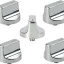 5 Pcs W10850010 Stove Knobs Replacment for Whirlpool Stove Knobs W 10850010 Replaces W11366438 W11084623 W11084624 Gas Stove Range Surface Burner Control Knobs