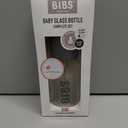 BIBS Baby Glass Bottle. Anti-Colic. Round Natural Rubber Latex Nipple. Supports Natural Breastfeeding, Complete Set - 110 ml, Cloud