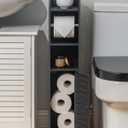 AOJEZOR Toilet Paper Holder Stand: Holds 4 Rolls for Small Bathroom Renters