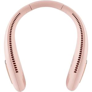 Mini Bladeless Neck Fan Hanging Neck Fan Portable Leafless Fan Silent USB Rechargeable Neck-Hanging Fans Air Cooler Easy to Carry (Color : Pink)