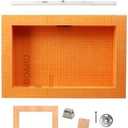 Schluter Kerdi-Board-SNLT Shower Niche with Integrated LIPROTEC LED Lighting - Waterproof and Vapor-Tight - 20" Width, 12" Height, Warm White LED - KB12SNLT4WWF