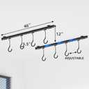 Urban Deco Ceiling Mounted Bike Rack for Garage, Indoor Metal Bike Hanger with 8 Adjustable Ceiling Hooks Hold 4-8 Bikes, Space-Saving Garage Bike Storage for Storing Bike (2-Piece Set)