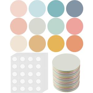 600 Pcs Round Cutouts 2 Inch Assorted Color Paper Bulletin Board Cutouts Round Die Cuts for DIY Home Bulletin Board Decor Theme Party Supplies, Hippie Color