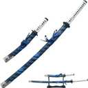 2pc Japanese Ghost of Tsushima Cosplay Replica Sword Metal Katana Set with Display Stand,Jin Sakai Katana,for Cosplay,Collection,Display