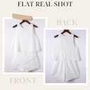 Dokotoo Womens Summer Jumpsuits 2026 Casual Ruffle Chiffon Sleeveless Rompers (White), XL