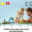 LEGO DUPLO Town 3 in 1 Wild Animal Families Building Toy Playset - Preschool Learning and Educational Toy for Toddlers, Boys and Girls, Ages 2+ - with 10 Animal Figures - Baby Gift Idea - 10446