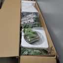 6ft Ficus Artificial Tree with 3 Natural Curved Trunks, 74" Tall Lush Faux Tree for Home Decor Indoor, Green Lifelike Fake Ficus Tree with White Planter Pot