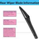 Rear Wiper Blade Arm Set Replacement for Chevrolet HHR 2006-2011 Back Glass Wipers, Factory OE Style Rear Windshield Wiper Arm & Wiper Blade 15807605