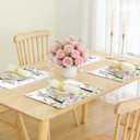 50 Pack Wildflower Paper Placemats Disposable,16x 11 Inch Spring Floral Placemats Butterfly Wildflower Table Mats for Kitchen Dining Wedding Birthday Spring Party Supplies