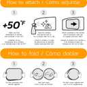 CARAMAZ Car Window Shade for Baby with Certified UV-Protection 2 Pack - 21"x14"