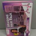 Adjustable Braiding Rack with 160 Pegs, 2-sided Braid Rack for Braiders, Movable Hair Racks with Wheels, Hair Extension Holder for Braiders and Hairstylists