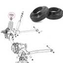 Front Coil Spring Insulators, Front Upper Coil Spring Isolators Compatible with 2007-2018 Jeep Wrangler JK JKU (Stock height, Pair)