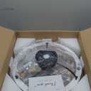 Ceiling Fans with Lights, Flush Mount Ceiling Fans with Light, 3000K-6500K Dimmable Fandelier Ceiling Fan Lamp, 5 Blades Low Profile Ceiling Fan with Lights and Remote for Bedroom, Kitchen (20 inch, Black)