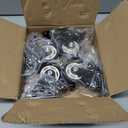 3 inch Caster Wheels, Casters Set of 4 Heavy Duty - CLOATFET Locking Swivel Casters with Brake (Top Plate), Non Marking Black Castor Wheels for Cart Furniture Workbench