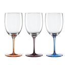 Oneida Bottoms Up Wine Glasses, Set of 3, 3 Count, Multi