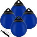 10/12/15 inch Boat Buoy Balls Anchor Buoy Float Round Boat Fenders,Vinyl Inflatable Boat Mooring Buoys,Boat Buoys Bumpers for Docking/Anchoring/Marking - Multi Color Optional (4 Pack)