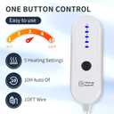 ESTINGO Twin Size Heated Blanket Electric Blanket Twin, Ultra Soft Electric Heating Blanket Twin Size with 5 Heating Levels & 10 Hours Auto Off, 62"x84", Navy Blue