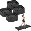 4-Pack Treadmill Incline Riser Blocks, Stackable Treadmill Riser Incline Blocks, Adjustable Height Block for Leveling and Uphill Workout, Non-Slip Durable Support Blocks, for Home and Gym