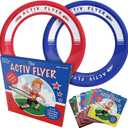 Activ Life Kids Flying Rings (2 Pack) They Fly Straight & Dont Hurt, 80% Lighter Than Standard Rings - Replace Screen Time with Healthy Family Fun - Get Outside & Play (Red/Blue)