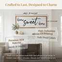 Home Sweet Home Sign Wall Decor 40''×15'' Large Framed Wood Wall Art Sign, Rustic Farmhouse Wall Decor for Living Room Entryway Bedroom Home Decoration Gift (White)