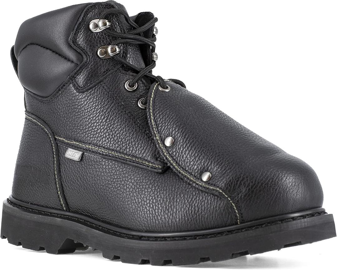 Iron Age Mens Groundbreaker 6 Inch Electrical Steel Toe External Met Guard Work Safety Shoes Casual - Black (10)