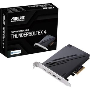 ASUS ThunderboltEX 4 with Intel Thunderbolt 4 JHL 8540 Controller, 2 USB Type-C Ports, up to 40Gb/s bi-Directional Bandwidth, DisplayPort 1.4 Support, up to 100W Quick Charge, Black