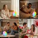 Wake Up Light Sunrise Alarm Clock with 17 Nightlights, Alarm Clocks for Bedbrooms Sound Machine with 5W Bluetooth Speaker, 25 Soothing Sounds, SleepTimer, Dual Alarms, FM Radio, Gift for Kids, Adults