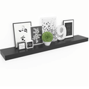 Ballucci Floating Shelf, 36" Wood Wall Shelf with Invisible Brackets for Bathroom, Living Room, Bedroom, Kitchen, Nursery, 6" Deep, Black