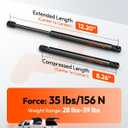 C16-10788 12 inch 35 lbs Gas Strut Shocks Lift for Leer Pickup Snugtop Camper Shell Rear Topper Window Weatherguard Tool Box Lid RV Door Support, 12" Gas Spring,2 Pack