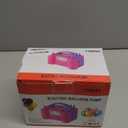 IDAODAN Electric Balloon Pump, Portable Electric Balloon Blower Machine Balloon Air Pump Dual Nozzle Rose Red 110V 600W Balloon Inflator for Party Decorations