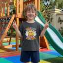 Boys Field Day Shirt for Kids Girls in My Field Trip Era T-Shirts Toddler Tops Graphic Flag Tee Short Sleeve 2-8T (Gray)