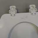 MAYFAIR 18440EC 000 Open Front Toilet Seat will Never Loosen and Easily Remove, ELONGATED, Durable Enameled Wood, White
