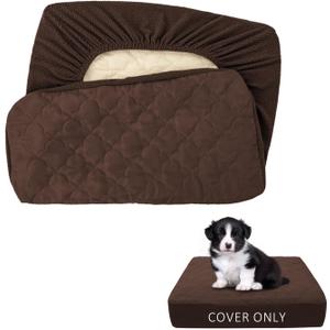 CHHKON Dog Bed Covers Replacement Washable Waterproof Pet Puppy Bed Cover for Dog(Brown,20x15x6 inch)