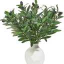 5 PCS 18 Inch Olive Tree Branches Greenery Stems Artificial Plants Faux Olive Branch for Vase Realistic Green Stem Home Decor Indoor