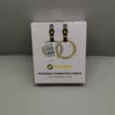 PACEARTH Gymnastics Rings 32mm Wooden Olympic Rings Support 1500lbs Locked Carabiners 9ft Double-Layer Numbered Straps Non-Slip Gym Rings with Foot Straps Door Anchor for Home Gym Full Body Workout