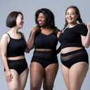 Goat Union Overnight Period Underwear for Women Heavy Flow, Leakproof Menstrual Panties Full Coverage (Large, Black Heavy X1)