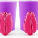 2PCS Tulip Flower Silicone Molds - Mold for Resin, Candle Mold, 3D Soap Mould, Epoxy Casting Resin for Crafts and Handmade Gifts