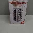 KALINCO Rotating Spice Rack Organizer, Revolving Spice Rack for Cabinet, Stainless Steel Spice Organizer with Jars(20-Jar) Black