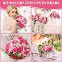 8 Bundles Artificial Peonies Flowers Boho Faux Flowers Arrangements Artificial Centerpiece Spring Bouquet Floral Wedding Decoration for Vase(Pink Series)