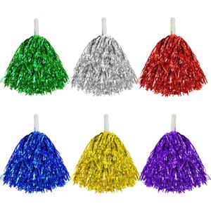 baotongle 12 PCS Cheerleading Squad Spirited Fun Poms Pompoms Cheer Costume Accessory for Party Dance Sports (Multicolor)