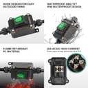 Inline Cord Switch Waterproof Switch DPST AC/DC 20A-125V,16A-250V,30A-24V,35A-12V, IP66 Green Open Double Hole Waterproof Box Two-Side Entry and Exit Line KCD4