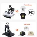 VEVOR Heat Press Machine, 15 x 15 in, 2-in-1 Multifunction, 360 Swing Away, 1200W Double Tube Fast and Even Heating, Digital Precise Control, Sublimation Press Machine for T-Shirts, Hats, Caps