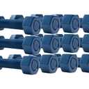 4 Inch Blue Teflon Coated Stud and Hex Nut, B7 Grade, 3/4"-10, All Thread, Sterling Seal & Supply (Pack of 12)
