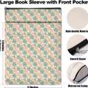 Book Lovers Book Sleeve, Book Accessories Bookish Gifts Book Gifts Friendship Christmas Birthday Gifts for Women Floral Lovers Mom Coworker, Aesthetic Book Pouch Book Protector, Retro Flowers