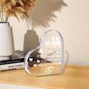 2 x Romantic Valentines Day Gift for Him  I Love You Heart Acrylic Paper Weights for Boyfriend or Husband,Birthday Idea (4.7" x 4.7" x 0.6")