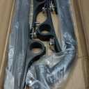 Black Poly Coated Fender Mounting Brackets Kit - Durable Adjustable Trailer Fender Brackets for Dump Trucks Flatbed Trucks Dual Rear Wheels Semi Truck Fender Accessories (One Side)