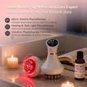 Lymphatic Drainage Massager & Anti Cellulite Massage Tool Helps Reduce Stretch Marks & Cellulite, Body Sculpting Machine For Legs, Arms & Belly with Microcurrent, Light, Heat & VibrationWith Body Oil
